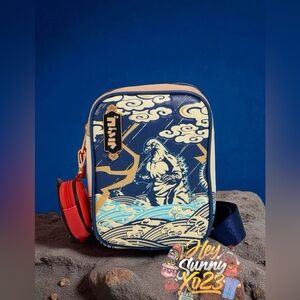 Godzilla Sea Storm Tonal Crossbody Bag with Coin Purse